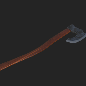 Medival Battle Axe - Low Poly