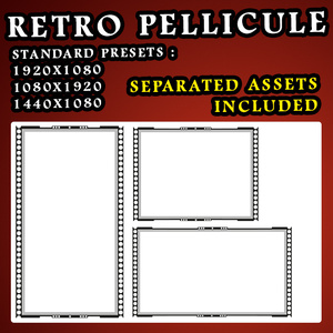 [Stream Asset] Modular Film Strip Frame Border Set - Customizable Stream Overlay for Twitch & Discord