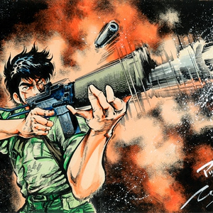 イラスト原画　マッド・ドッグ（鷹沢圭　名義）（少年ジャンプ初連載作品）　I022