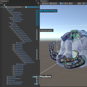 「スキュラパーツ 斑蛸」VRChat対応衣装3Dモデル 缩略图 5