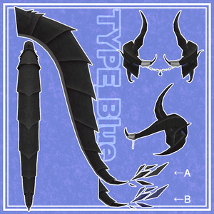【3Dモデル】DragonParts～Horns&Tail～ 缩略图 3