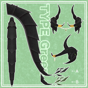 【3Dモデル】DragonParts～Horns&Tail～ 缩略图 4