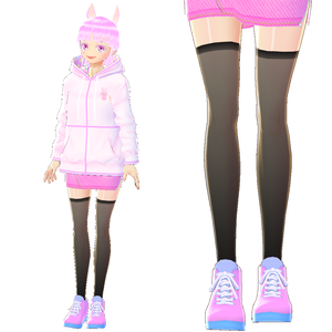 【VRoid／無料】ニーソックス