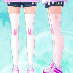 【VRoid／無料】うさぎオーバーニーソ