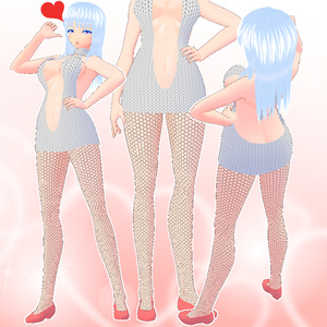 【VRoid／無料】ヘキサゴン網タイツ