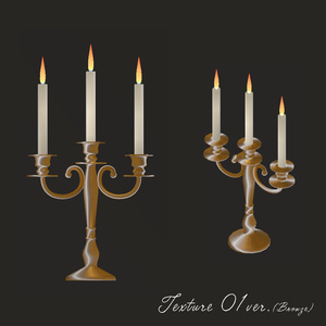 ＜Mantelpiece set Series＞アンティーク調キャンドルセット 2色✕7セット ※光る炎付（共通おまけ有） 缩略图 4