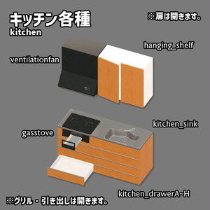 ＜Apartment＞カスタムOK!マテリアル自由!　1Kアパート1室【Japanese-style Apartment room】 缩略图 7