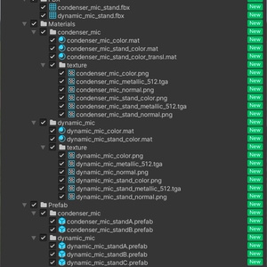 マイク＆マイクスタンド（コンデンサー/ダイナミック）5種×blend/fbx/unitypackage 缩略图 9