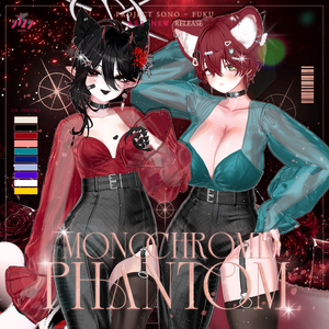 ✨ 【Modular Avatar対応】 【11アバター対応】 Monochrome Phantom 🖤