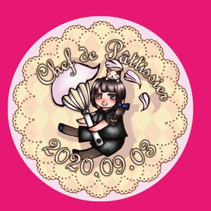 【灰猫】2020年誕生日44mm缶バッジ