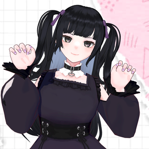 【限定1点】黒髪黒目ゴシック×地雷ミックス少女【販売終了】