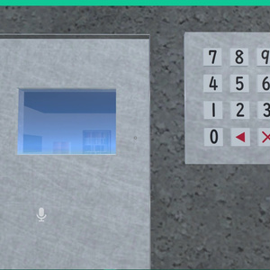 パスコードで開く防犯ドアのギミック　VRChat