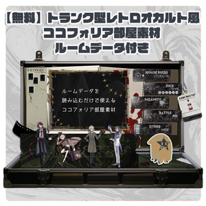【無料配布】トランク型レトロオカルト風 ココフォリア部屋素材｜ルームデータ