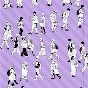 秋冬　横向きモブ35体