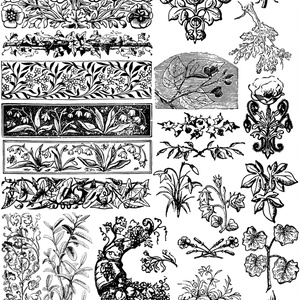 中世風素材「植物、花」30種類その6