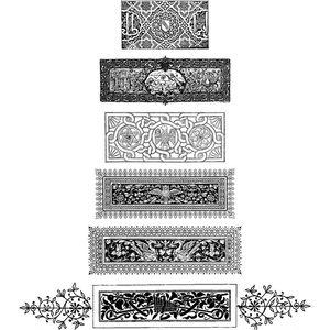 中世風素材「飾り長方形」150種類まとめ