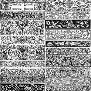 中世風素材「飾り長方形」30種類その6