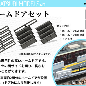 【Lou】EZドアステッカー　汎用B×10 C×6 EZドアステッカー】汎用B:中央2段（Nゲージ用・80ドア分+予備