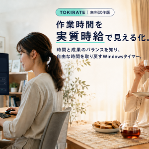 TOKIRATE｜作業時間を実質時給で見える化するWindowsタイマー