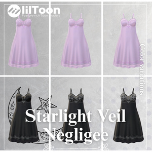 【18Avatar対応】Starlight Veil Negligee『星明かりのルームドレス』 缩略图 5