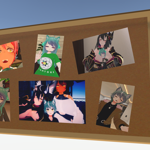 【VRChat想定】すぐ使える！写真が飾れるコルクボード【ワールドアセット】
