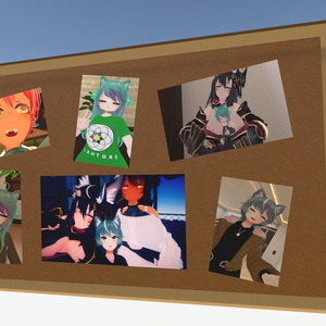 【VRChat想定】すぐ使える！写真が飾れるコルクボード【ワールドアセット】