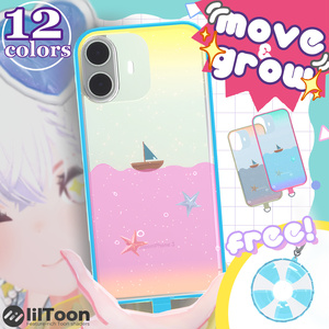 【ﾁｬｰﾑ無料】動く！光る！ Liquid Seaside case + うきわチャーム【BloomPhone 3対応】