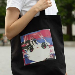 キャラクターバッジデザイントートバッグ ちょっとしたおでかけや