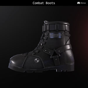 Rinvo's Combat Boots for VRChat Avatars (PC/Quest VRChat Avatars Clothing)