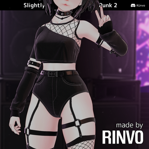 Slightly Punk 2 (VRChat Outfit rigged for GodMagician, GodRevenger, VRBase Egirl, Anime, ZinFit, Rindo)a