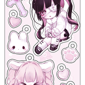あまあまぴんく♡アクキープレートセット