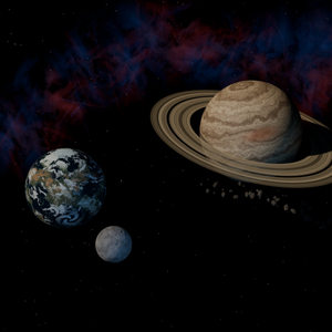 星雲航路｜惑星・衛星・小惑星と宇宙の3D素材【Blender / GLB】
