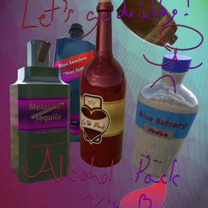 Alcohol Bottles (Set of 5)