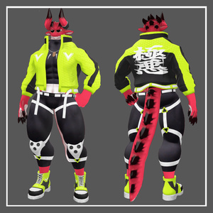 弐角さん/NIKAKU/ VRChat Avatar 3D Model 缩略图 2