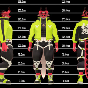 弐角さん/NIKAKU/ VRChat Avatar 3D Model 缩略图 4