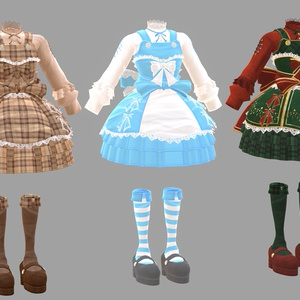 ドレスセット「GirlyChiffon」（スキニング済み）