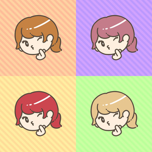 【無料】フリーアイコン①【女の子】
