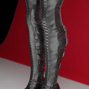 Thigh high goth boots