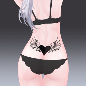 ハートのタトゥー 3点セット heart tattoo