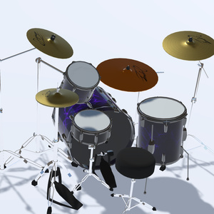 シンバルが揺れるドラムセット Drum set - 3点セット（VRChat想定） 缩略图 8