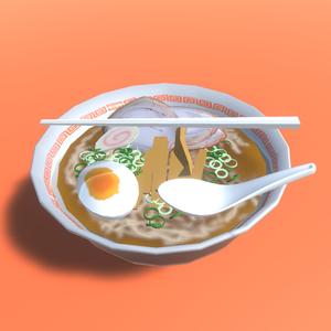 ラーメン3Dモデル - Japanese food Ramen 3D model