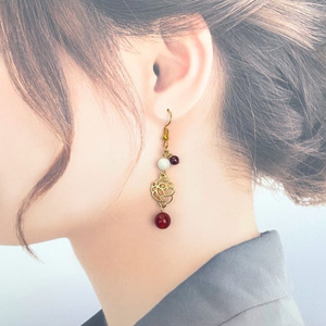 H×H 旧クラピカ ピアス イヤリング 天然石 アメジスト - さざれ屋＊桜