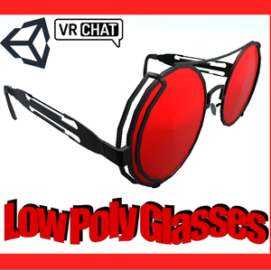 Red Circular Sunglasses - レッドサーキュラーサングラス
