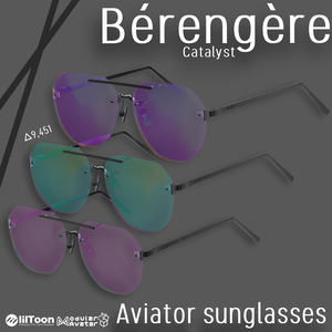 [VRChat想定]Aviator sunglasses/アビエーターサングラス『Bérengère / ベレンゼール』[ModularAvatar対応]