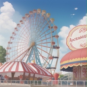 無料背景素材　遊園地