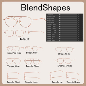 Double-Bridge Boston Glasses［Quest対応］ 缩略图 2