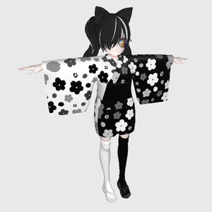 RINNE素体S想定衣装「和服_白羽黑羽」 缩略图 11