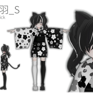 RINNE素体S想定衣装「和服_白羽黑羽」 缩略图 4