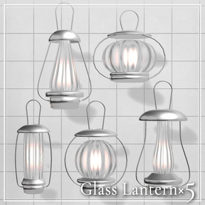 Glass Lantern×5