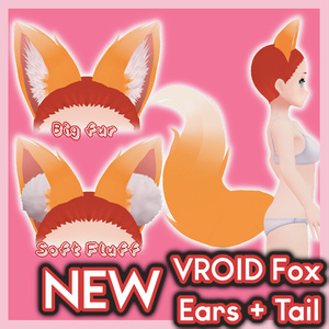𝗡𝗘𝗪[Vroid] Fox ears and tail / Fox ears and tail